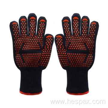 Hespax Heat Resistant Silicone Grill Cooking BBQ Gloves